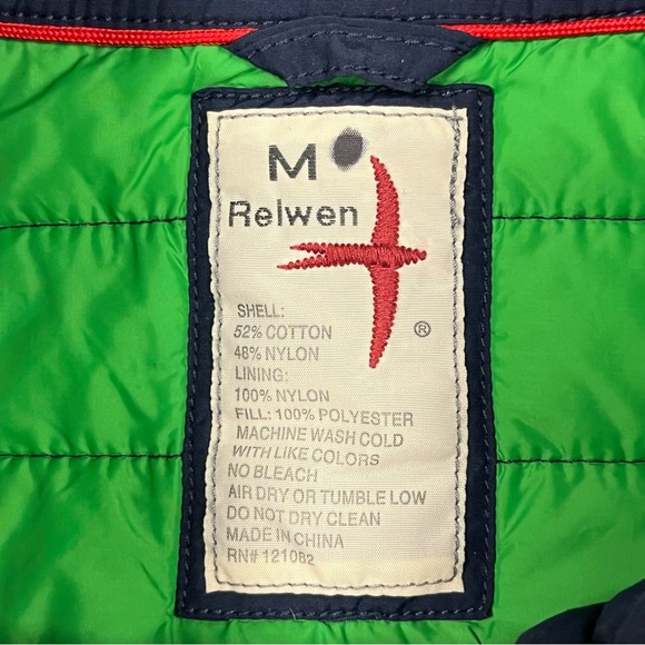 Relwen Windzip Vest Mens Medium Blue/Green Full Zip Outdoor Workwear Utility - Picture 5 of 10